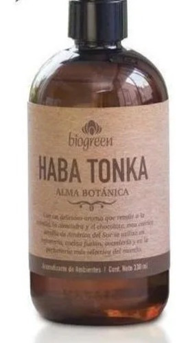 Aromatizante Biogreen Haba Tonka 330ml Sin Gatillo 