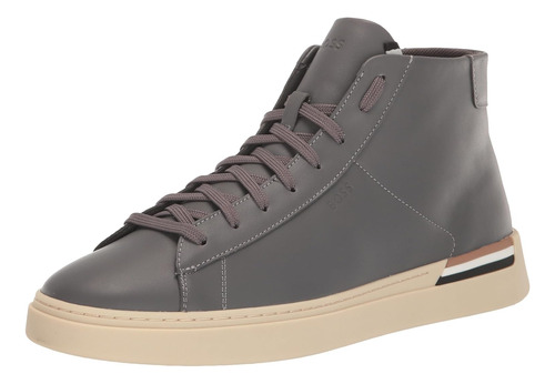 Tenis Boss Clint De Cuero Para Hombre Gris /mod 505028920247