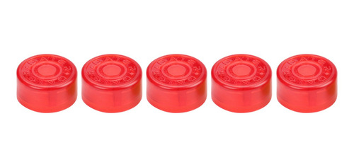 5 Protetores Botão Plastico Footswitch Pedal Topper Vermelho