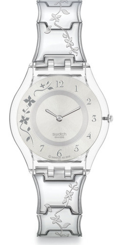 Reloj Swatch Ss08k100g Extra Plano Dama 100% Original Color De La Correa Plateado