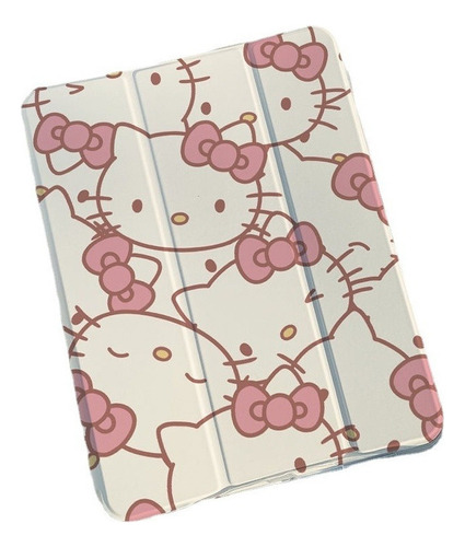 Funda Para Tableta Hello Kitty Para iPad, Con Tres Pliegues,