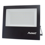 Refletor Led Avant Slim 150 150w Com Luz Branco-frio E Carcaça Preto 100v/240v