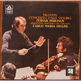 Lp Carlo Maria Guilini Brahms Concerto Para Violino Perlman