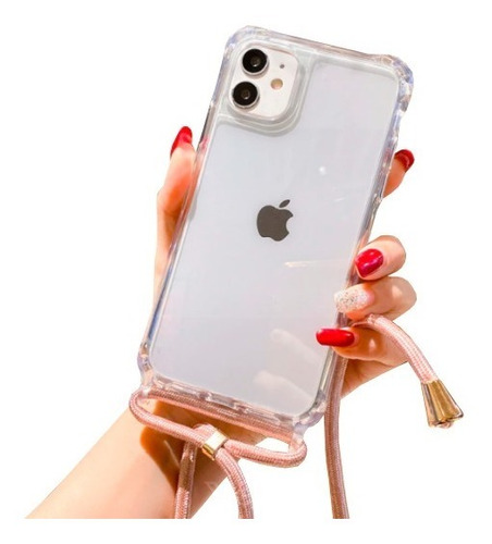 Carcasa Colgante Transparente Para iPhone Distintos Colores