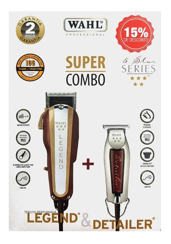 Wahl Super Combo Legend 220v + Detailer Bivolt