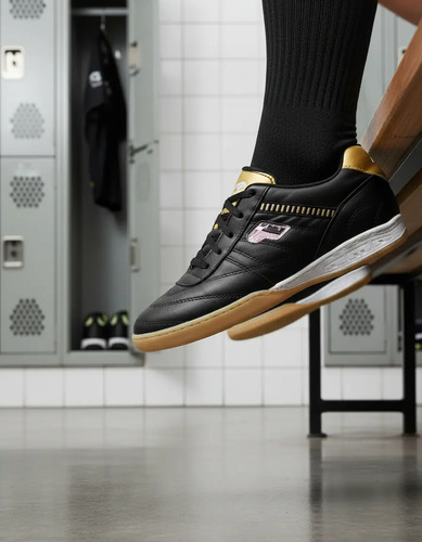 Tenis Fútbol Rápido Suela De Liga Indoor, Pepesa, Piel Negro | Envío gratis