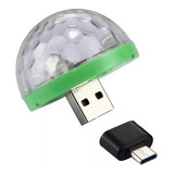 Luz Led Boliche Dj Usb Audio Ritmica Fiestas Celular Mini