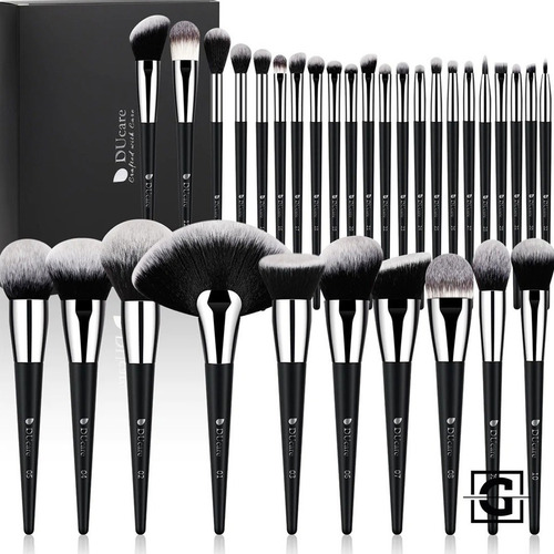 Ducare Set De 32 Brochas Para Maquillaje Ninja Black