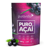 Puro Açaí Em Pó Liofilizado Vegano 200g - Pura Vida 100%p