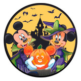 Painel Redondo Mickey Halloween Sublimado 150cm #1