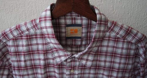 Hugo Boss Orange Camisa Manga Larga Talla Xxl Bordo Cuadros