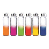 5 Garrafas De Vidro Com Alça Colorida Água Suco Matiz 500ml 