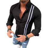 Camisa Slim Fit Strech Casual Vestir Calidad Vanquish 2lf Bk