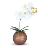 Arranjo Orquídea Toque Aparência Real Com Vaso Redondo