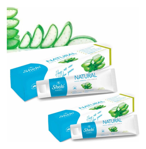 2 Pack Pasta Dental Natural Con Sábila 100ml Shelo Nabel 