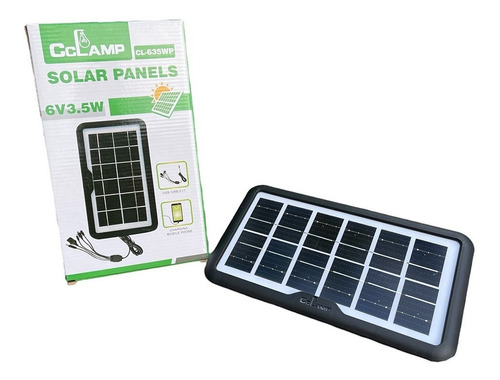 Panel Solar Viajero Cl-635 6v 3.5w Usb Múltiples Cabezales 