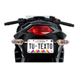 Placas Para Moto Decorativa Estado Nombre Logo 14x22cm