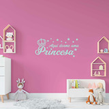 Adesivo Decorativo De Parede Infantil Princesa Coroa Bebe