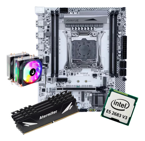 Kit Gamer Placa Mãe X99 White Intel Xeon E5 2683 V3 128gb Co