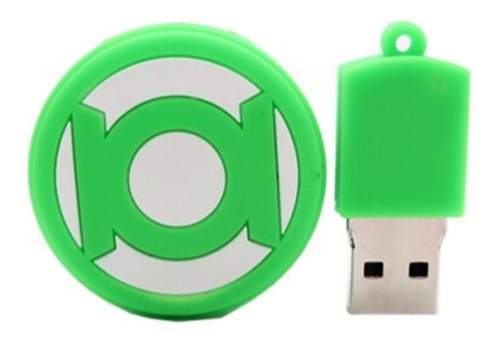 Pendrive 32 Gb, Diseño De Logo De Linterna Verde