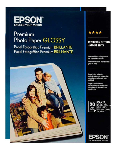 Papel Fotográfico Epson S041286-ml Brillante 20 Hojas Papel 