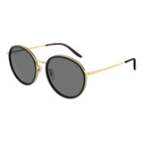 Gucci Gg0677sk 001 Round Metal Negro Dorado