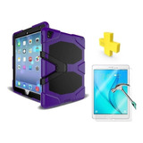 Kit Funda Uso Rudo Y Cristal Templado Para iPad Air 1 Y 2