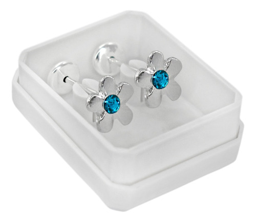 Aros Abridores Flor Florcita Aritos Plata 925 Nena Mujer 