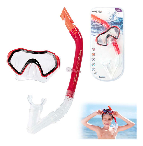 Careta Snorkel Kit Buceo Resistente Para Jovenes