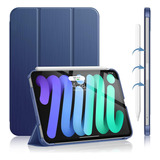 Funda Soke Mini iPad 6 2021 2gen Lapiz Smart Wake Sleep Azul