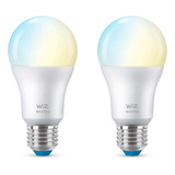 Combo X2 Lámpara Smart 60w A60 E27 Frio & Calido Philips Wiz