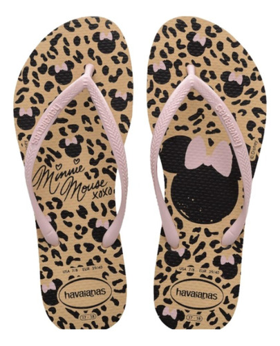 Chinelo Havaianas Slim Infantil Menina Minnie Original