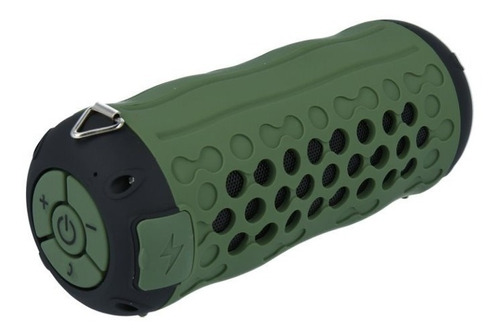 Parlante Portatil Bluetooth Exterior Resiste Agua Swissten Color Negro Y Verde Militar