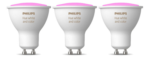 Philips Hue Lámpara Bluetooth Gu10 Color X3 Unidades