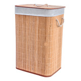 Cesto De Bambu Organizador Retangular P/ Roupas Banheiro