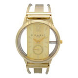 Reloj Dmario Ze1169 Dorado Cristal Zafiro 100% Original
