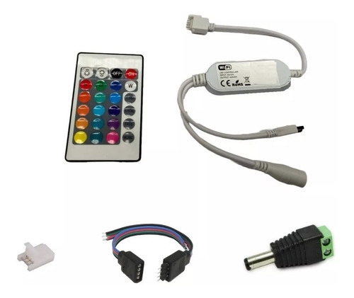 Controlador Led Rgb Audioritmico Musica Tuya Wifi+ir 12-24v