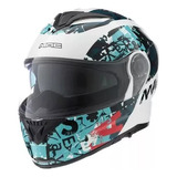 Casco Mac Rock Eddie Gloss Rebatible Doble Visor Agrobikes