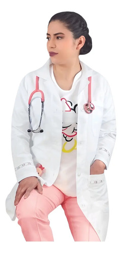 Bata Médica Clínica/ Enfermería/ Química Para Dama