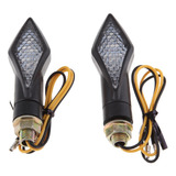 2 Pces Motocicleta 12led De Volta Luz Indicador Blinker