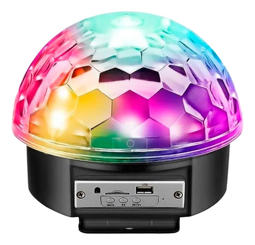 Bola Luz Led Rgb Rítmica Parlante Usb Mp3 Bluetooth 10w 