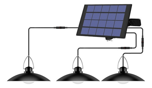 Luz Solar Colgante Con Panel Ajustable Automático