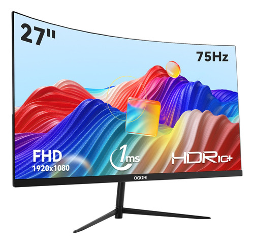 Monitor Gamer Ogori Ml144 Curvo Pc Hdmi 27'' 75hz