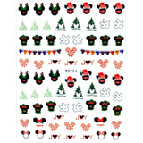 Stickers Navideños Mickey - Decoración Uñas