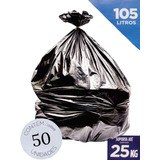 Saco De Lixo 100 L Reforçado Suporta 25kg - 50 Unidades