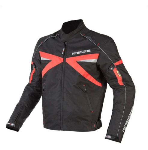 Campera Nineroone Cord Volt Negro/rojo En Litto Motos