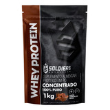 Whey Protein Concentrado 1kg Chocolate Belga  Soldiers Nutrition