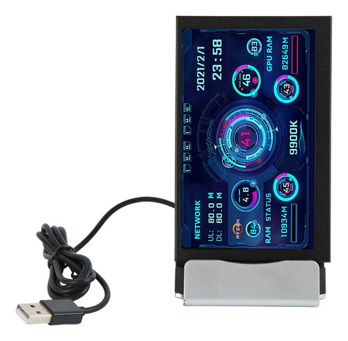 Carcasa Para Pc Mini Itx, Monitor De Datos De Cpu, 5 Pulgada