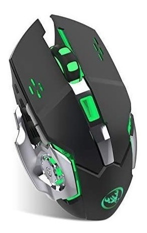 Salandens Mouse Inalámbrico Recargable Para Gamers Led