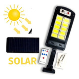 Luminária Led Poste Externa C/ Painel Solar Sensor Presença